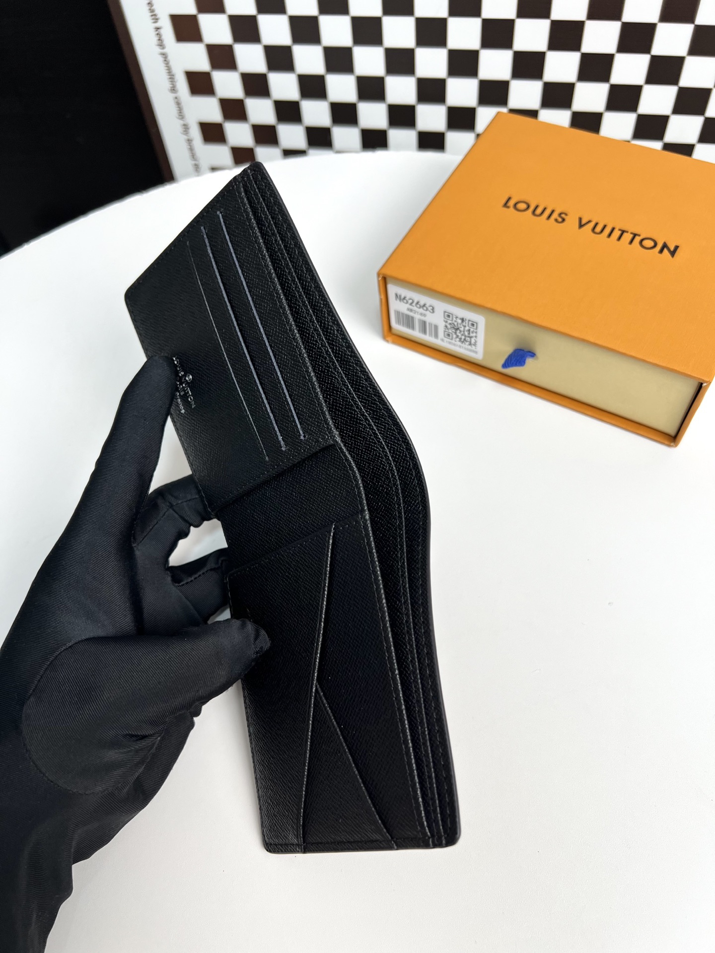 ルイ・ヴィトン「Louis Vuitton」レザーポケットウォレット