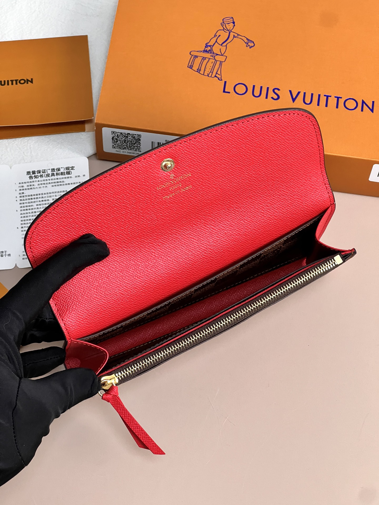 ルイ・ヴィトン「Louis Vuitton」レザーポケットウォレット