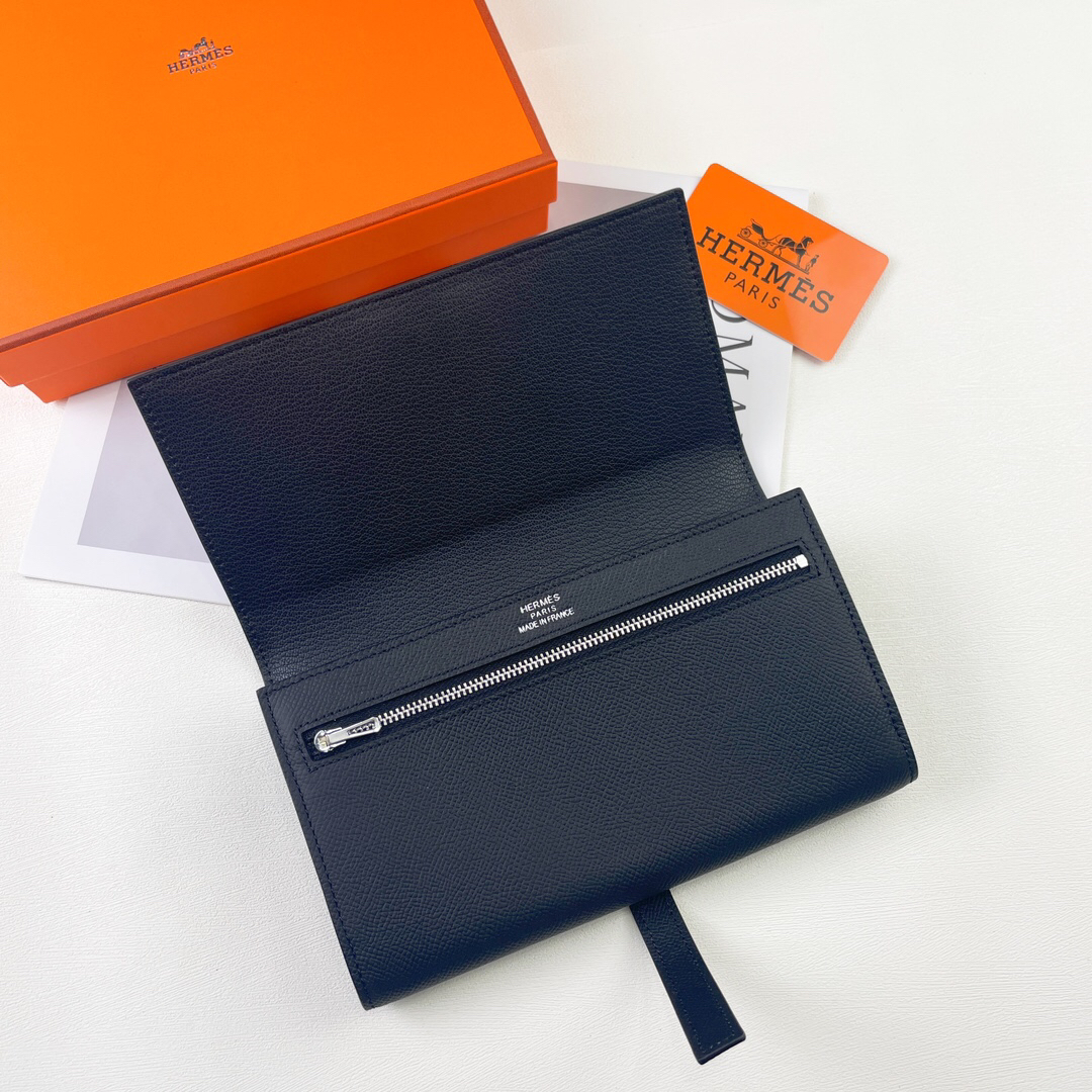 エルメス「Hermès」レザーポケットウォレット