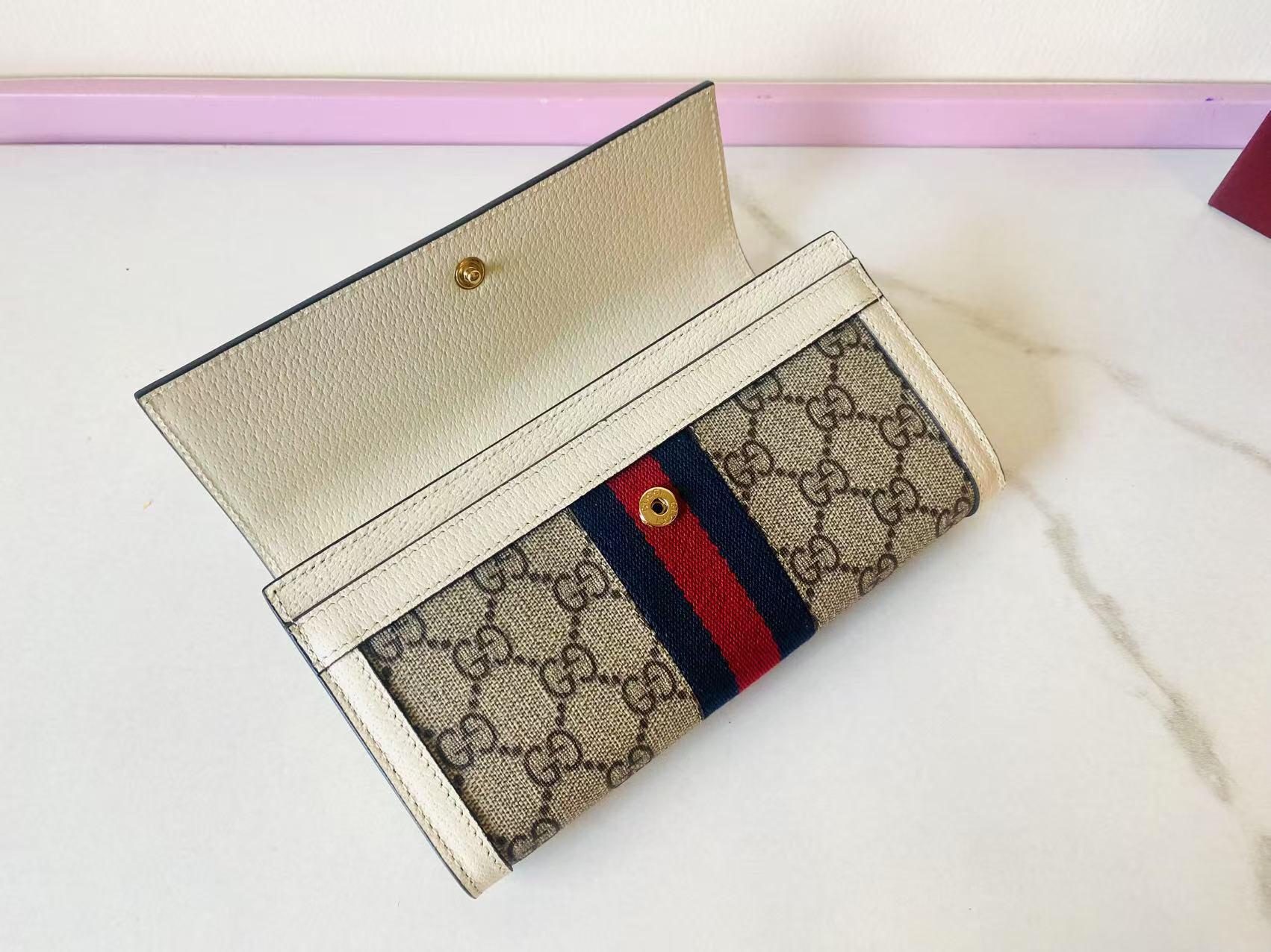 GUCCI グッチ オフィディア コレクション 523153 クラシックキャンバス レディース長財布