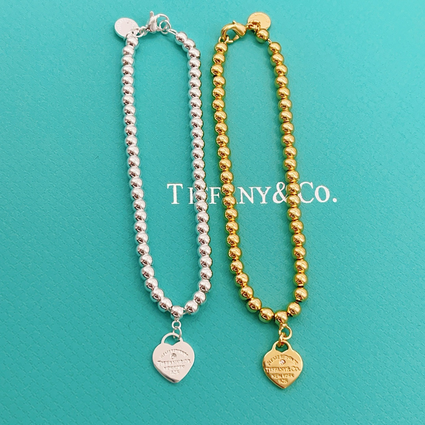 ティファニー TIFFANY & Co. シルバー スター同着 カップル ブレスレット 代金引換可