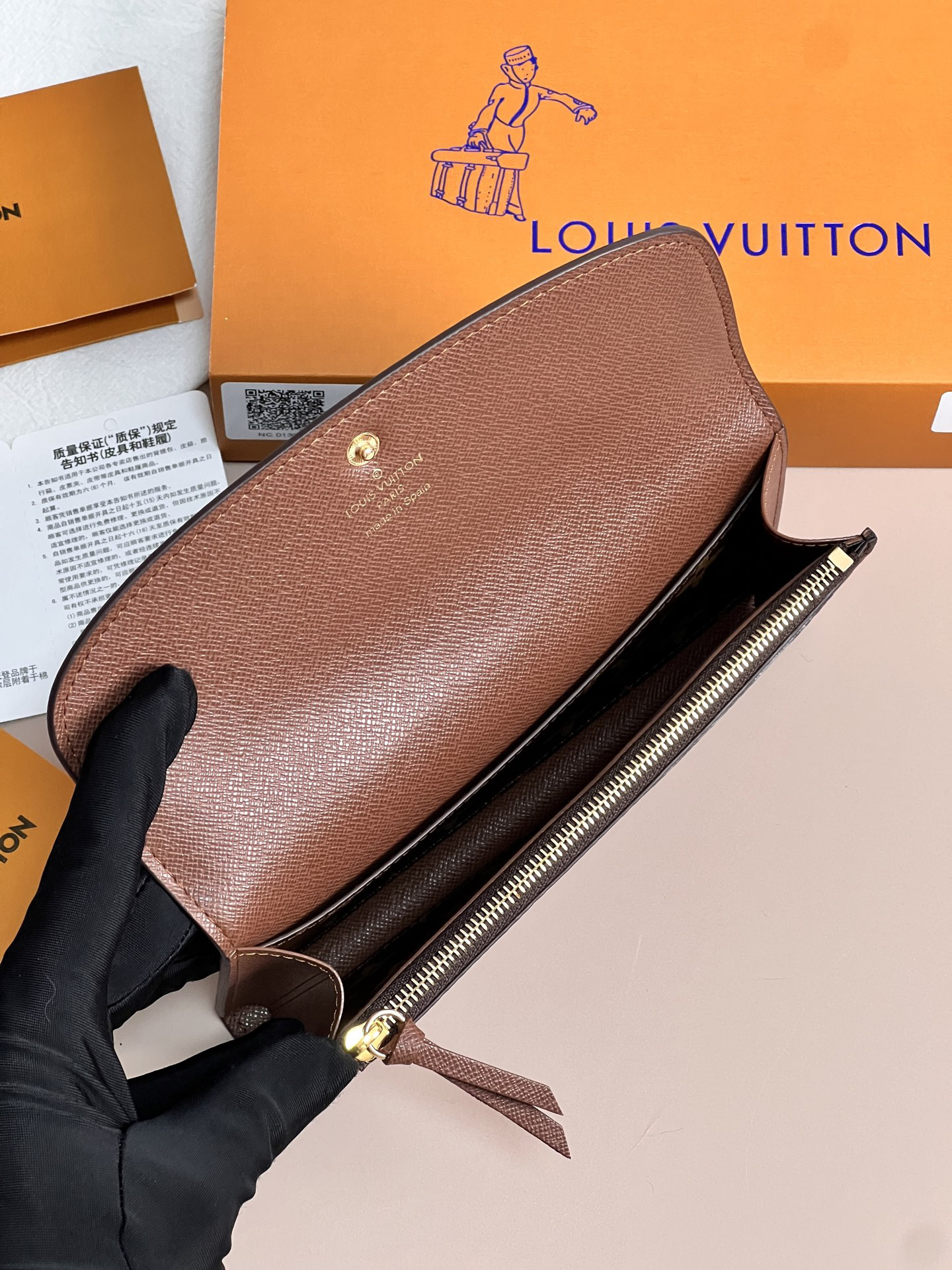 ルイ・ヴィトン「Louis Vuitton」レザーポケットウォレット