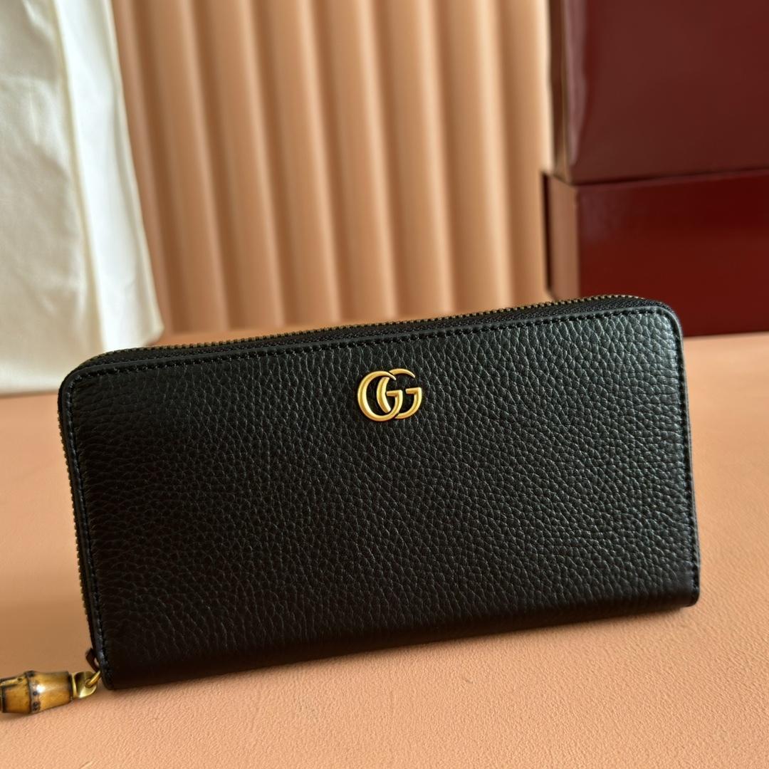 GUCCI マーモント 739499 クラシック ロングウォレット ブラック