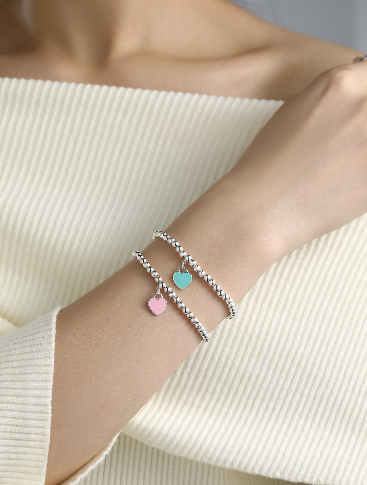 ティファニー TIFFANY & Co. シルバー スター同着 カップル ブレスレット 代金引換可