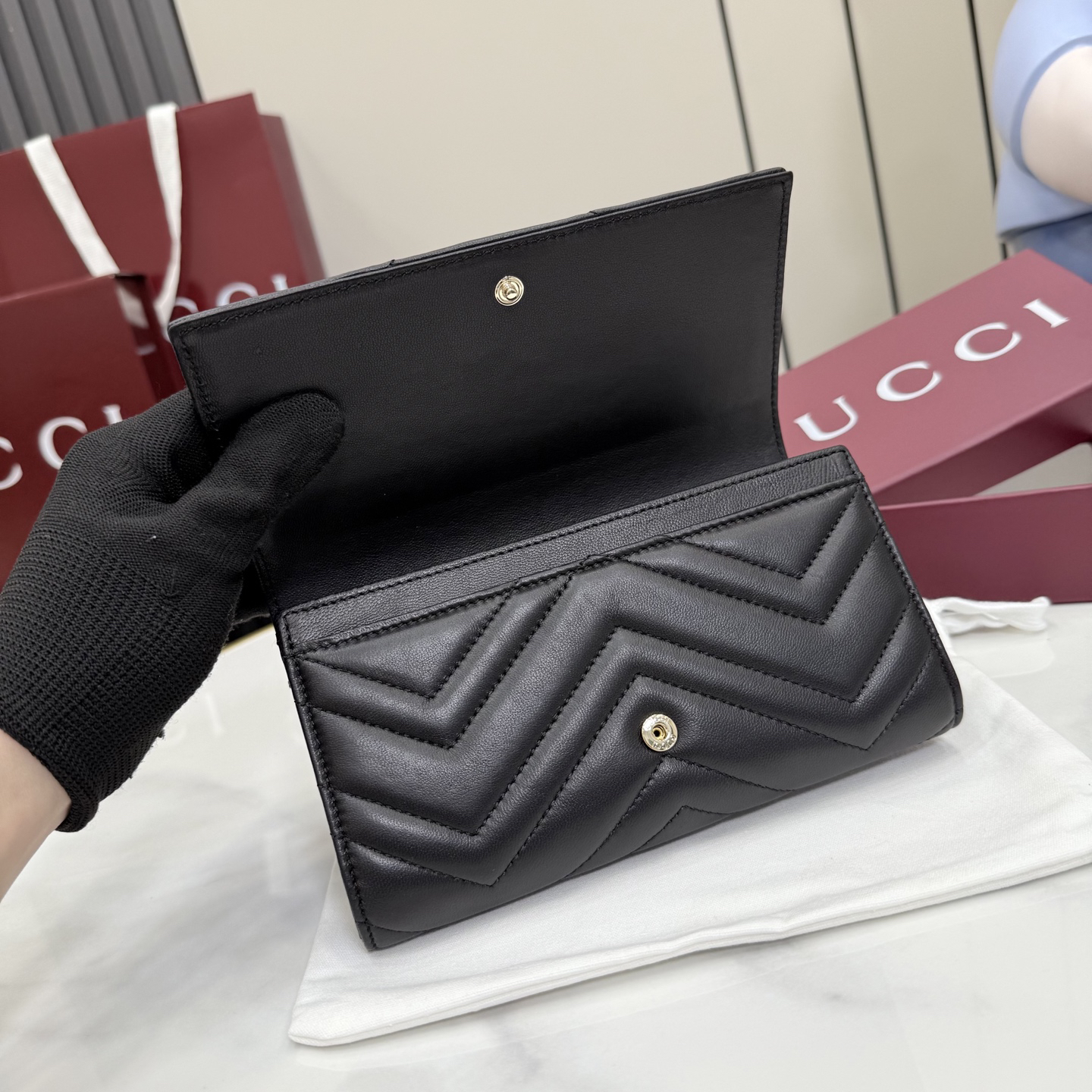 グッチ「Gucci」443436  レディース ラウンドファスナー長財布