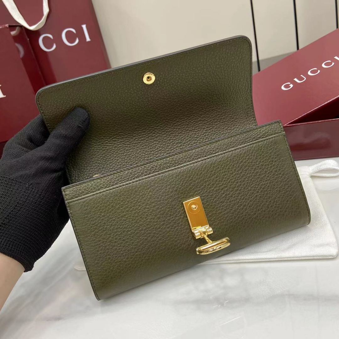 GUCCI グッチ ソフトビット コレクション 828147 ホワイト カーフスキン レディース長財布