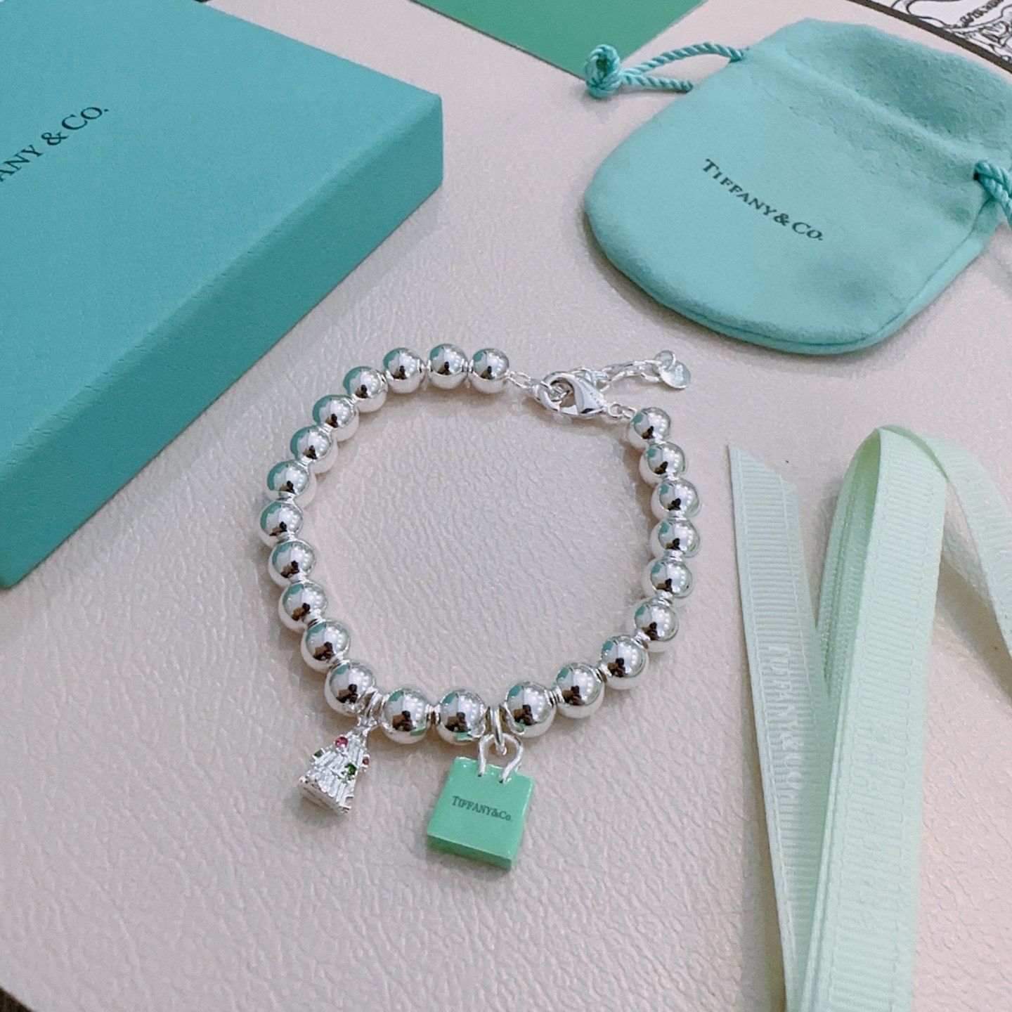 ティファニー TIFFANY & Co. シルバー スター同着 カップル ブレスレット 代金引換可