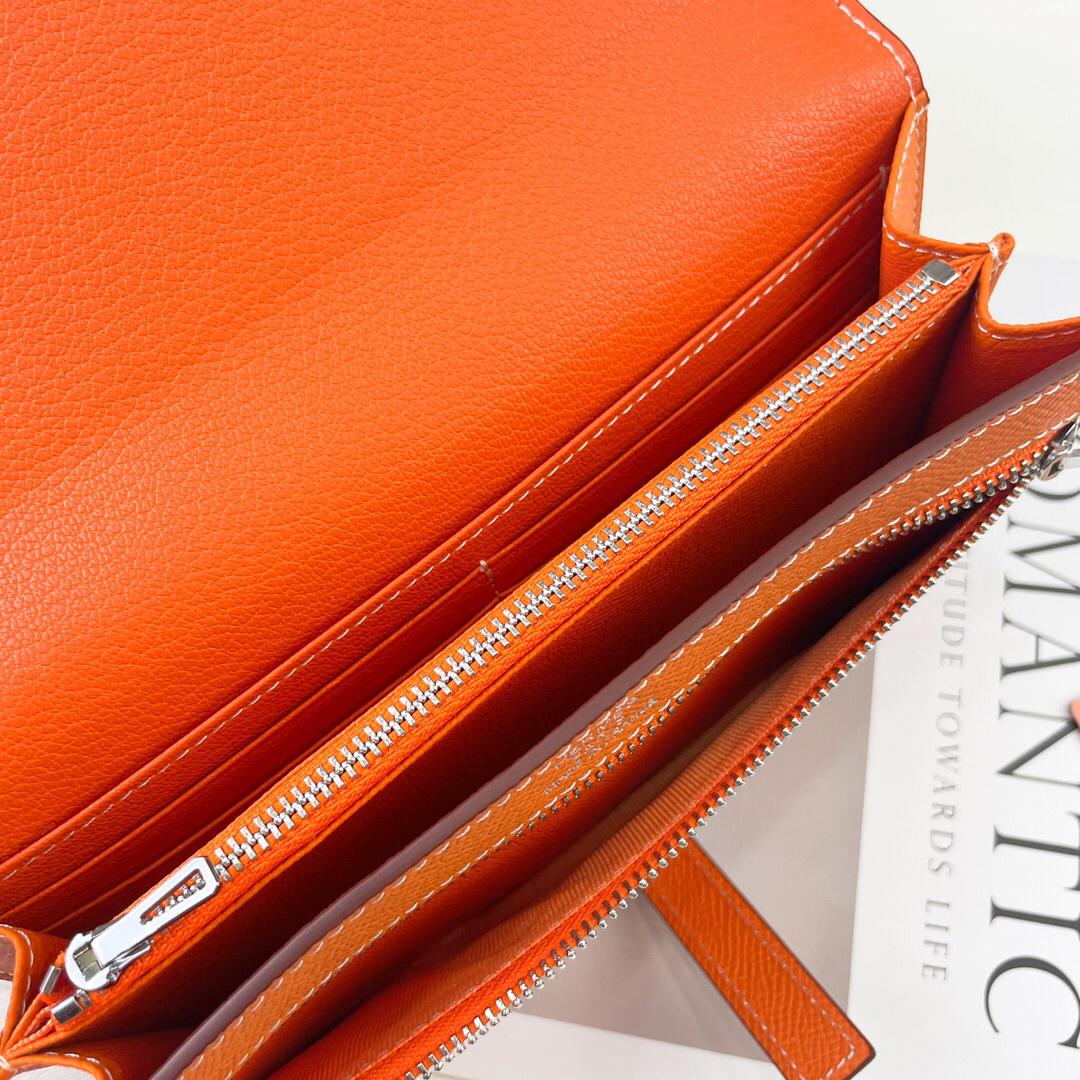エルメス「Hermès」レザーポケットウォレット
