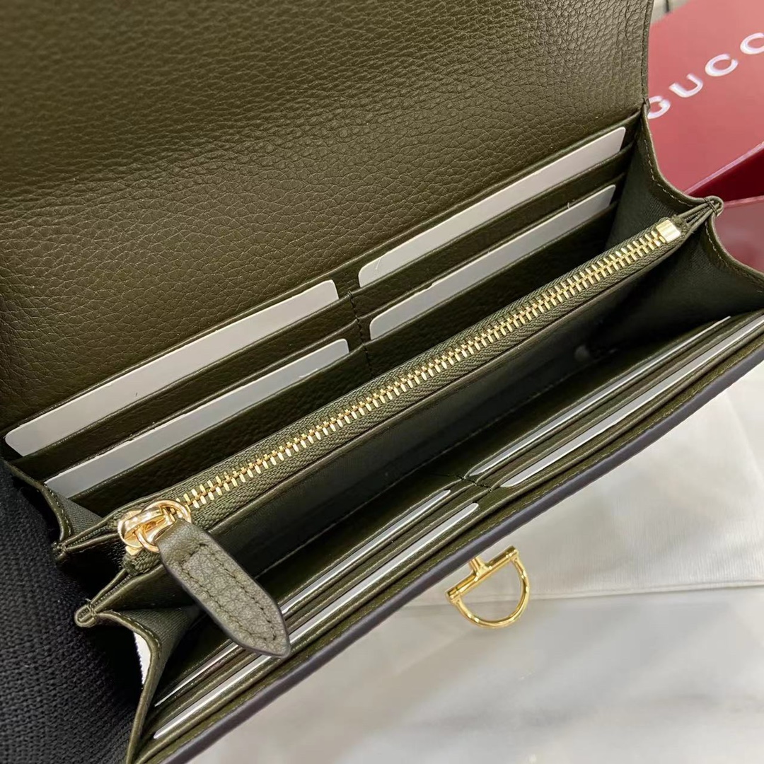GUCCI グッチ ソフトビット コレクション 828147 ホワイト カーフスキン レディース長財布