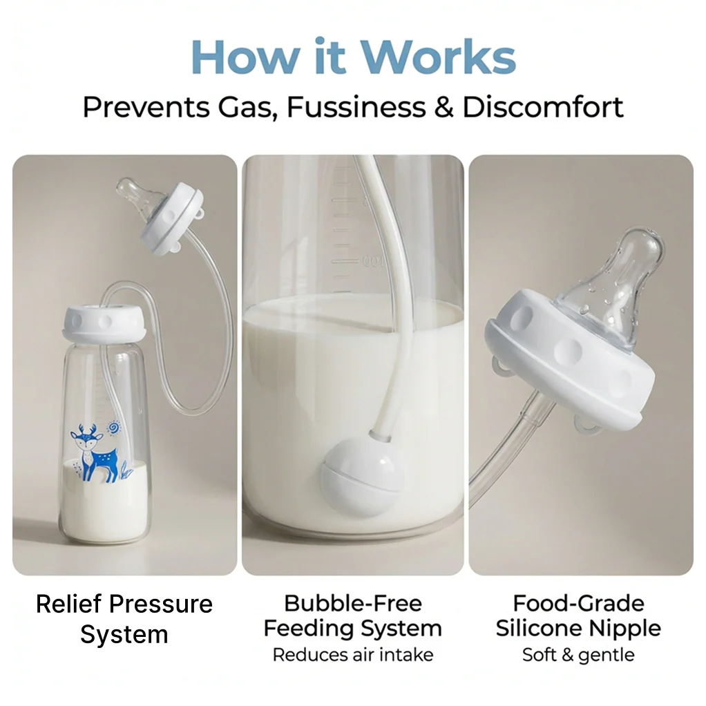 Hands-Free Self-Feeding Bottle for Babies (Buy 1Get 1 Free)