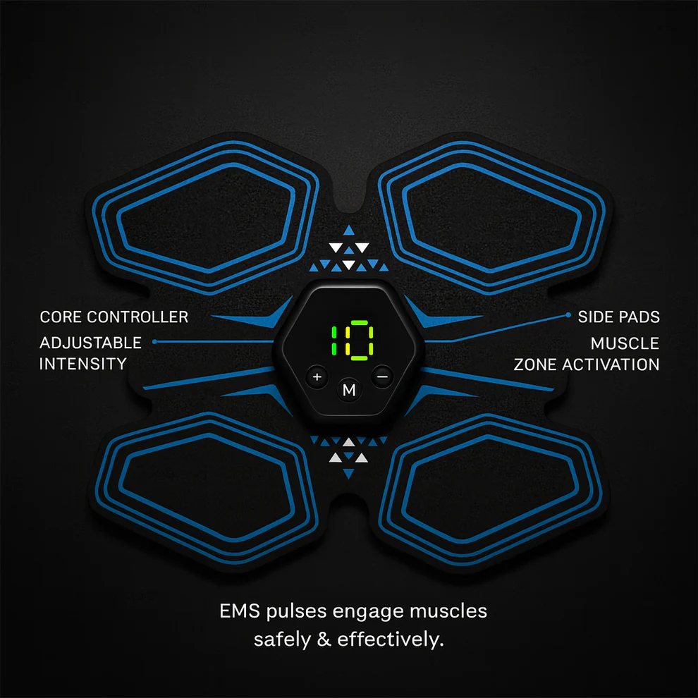 Kairova FitPro EMS Ab Stimulator - 20,000 Reps in 20 Minutes (Assorted)