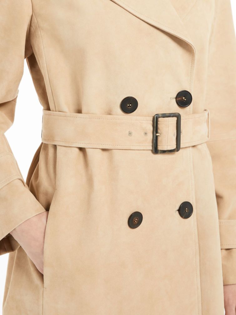 Suede Trench Coat