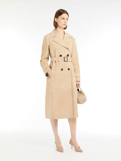 Suede Trench Coat