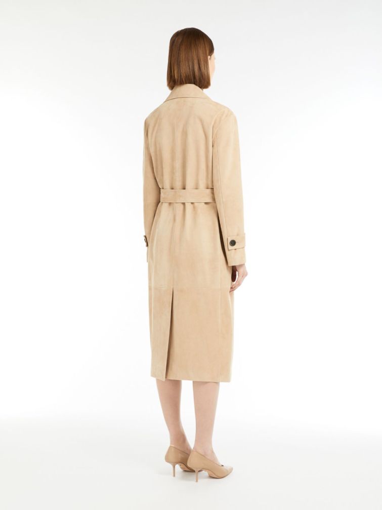 Suede Trench Coat