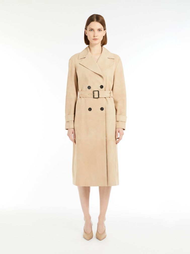 Suede Trench Coat