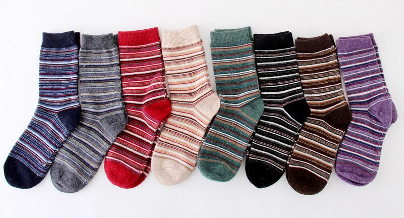 5 Pairs Womens Wool Cashmere Super Warm Soft Comfort Casual Solid Winter Socks
