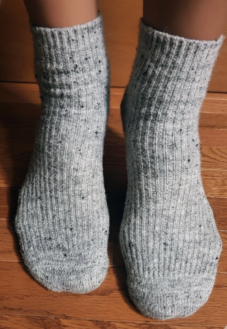 Wool & Cashmere Socks, 3 Pack, Womens Sizes 5-9, Earl Gray Color