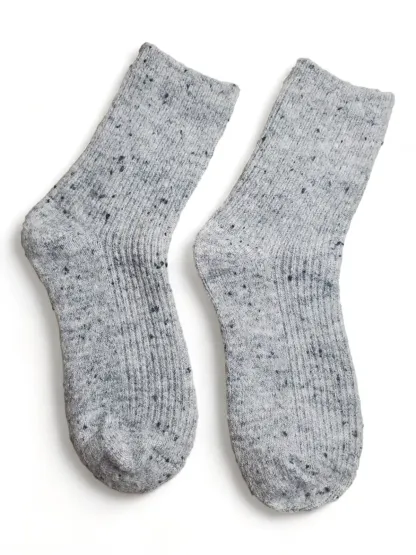 Wool & Cashmere Socks, 3 Pack, Womens Sizes 5-9, Earl Gray Color