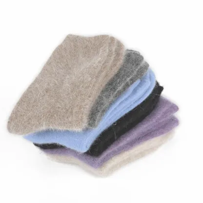 3 Pairs Women 90%Cashmere Wool Thick Warm Soft Winter Sports Solid Casual Socks