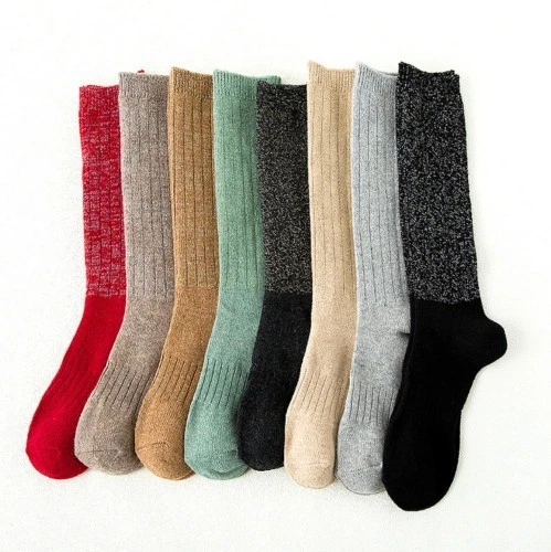 3 Pairs Women 90%Cashmere Wool Thick Warm Soft Winter Sports Solid Casual Socks