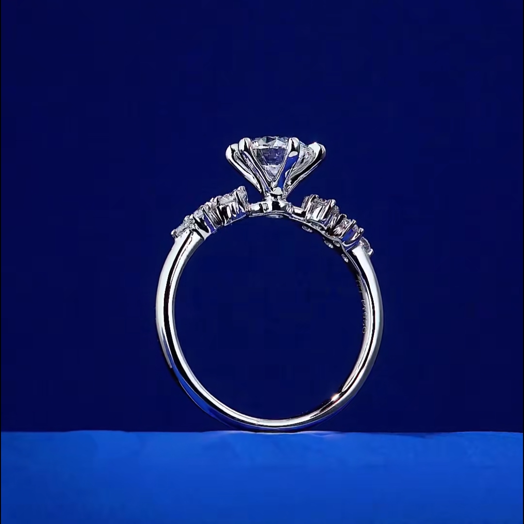 Luneria Couronne — Round Diamond Six-Prong Engagement Ring