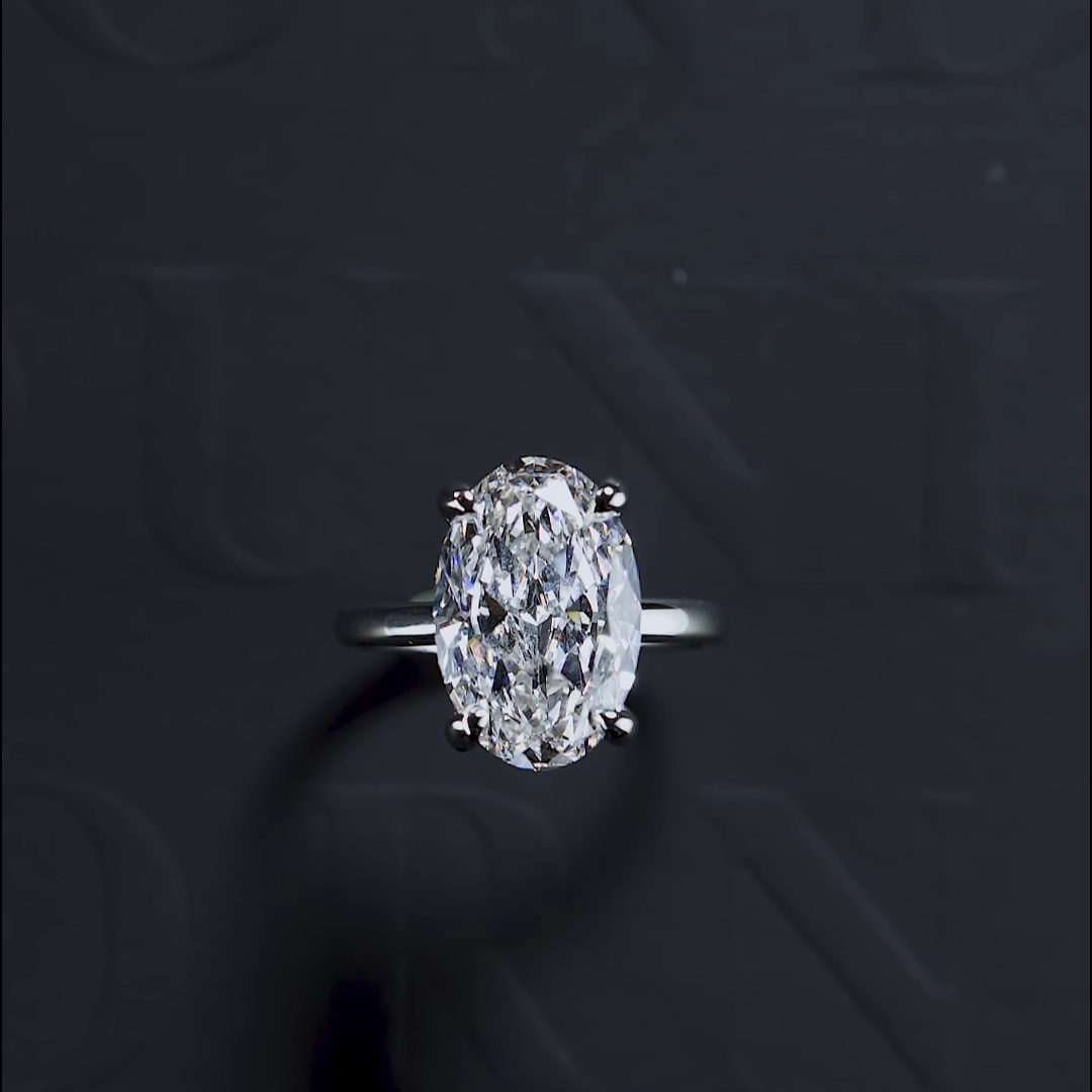  Luneria Rosa — Oval Lab Diamond Pure Solitaire Ring