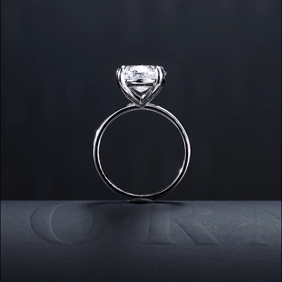  Luneria Rosa — Oval Lab Diamond Pure Solitaire Ring