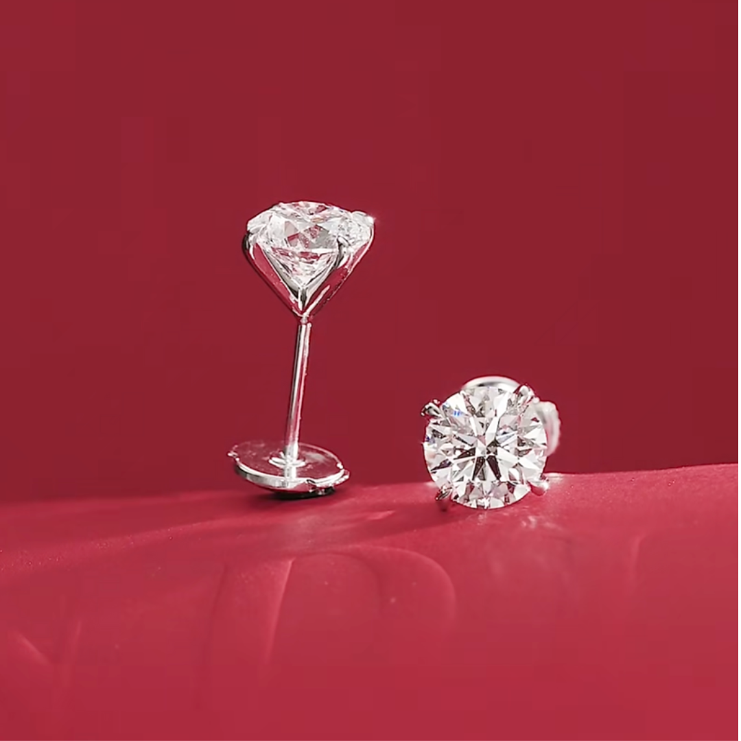 Round Brilliant Diamond Martini Studs