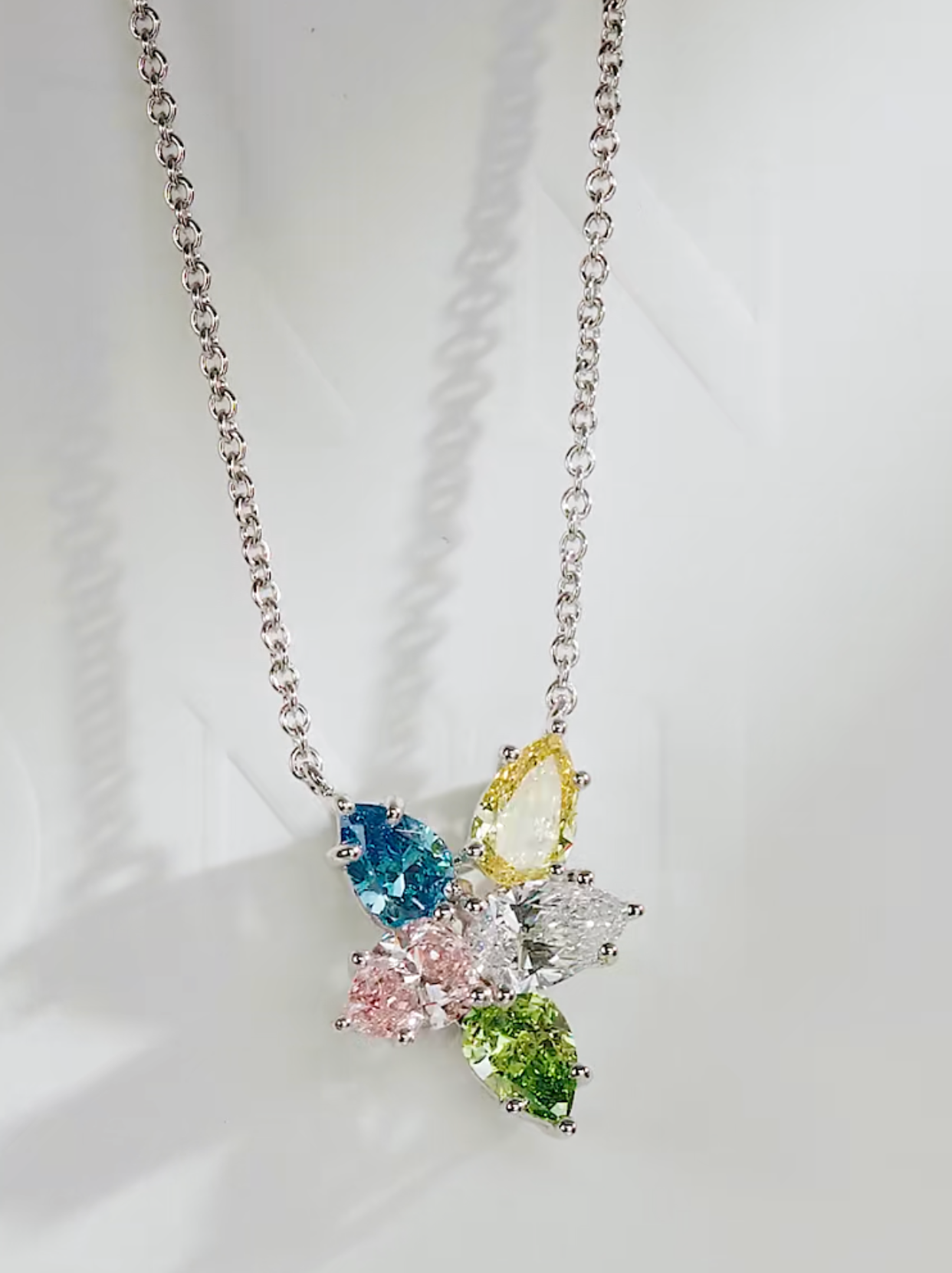 Luneria Spectre — Multi-Color Lab Diamond Butterfly Necklace