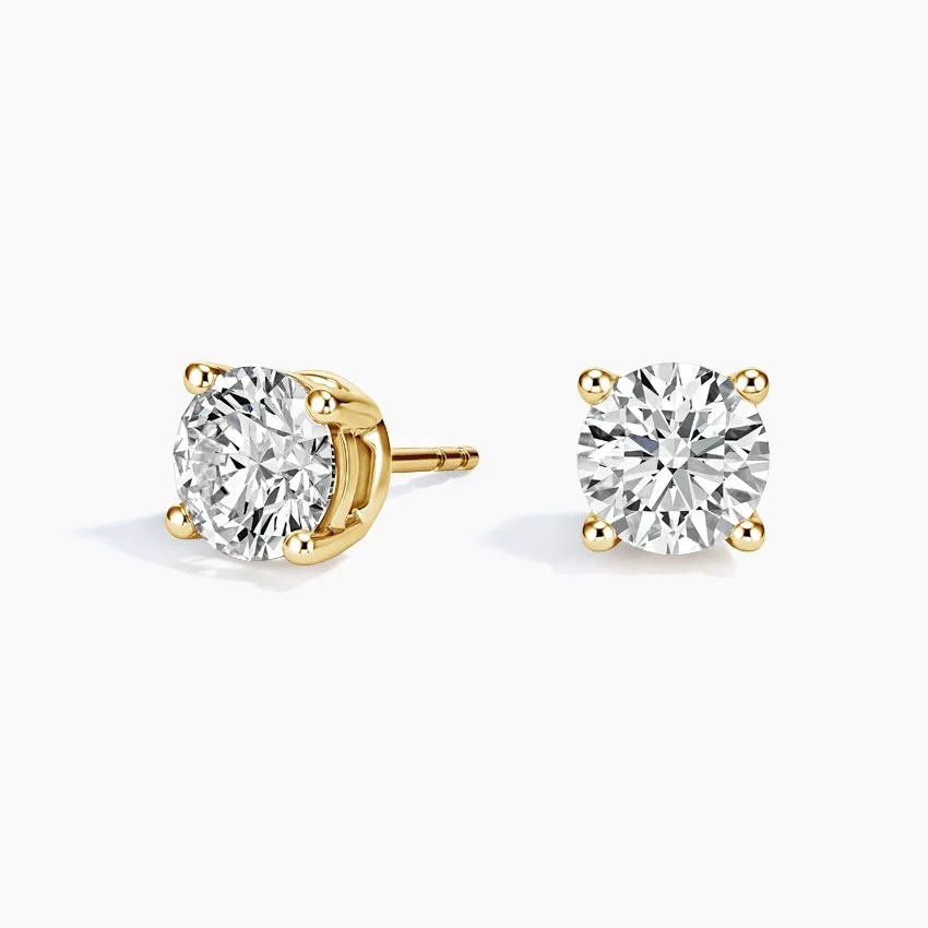 Round 4-Prong Lab-Grown Diamond Stud Earrings