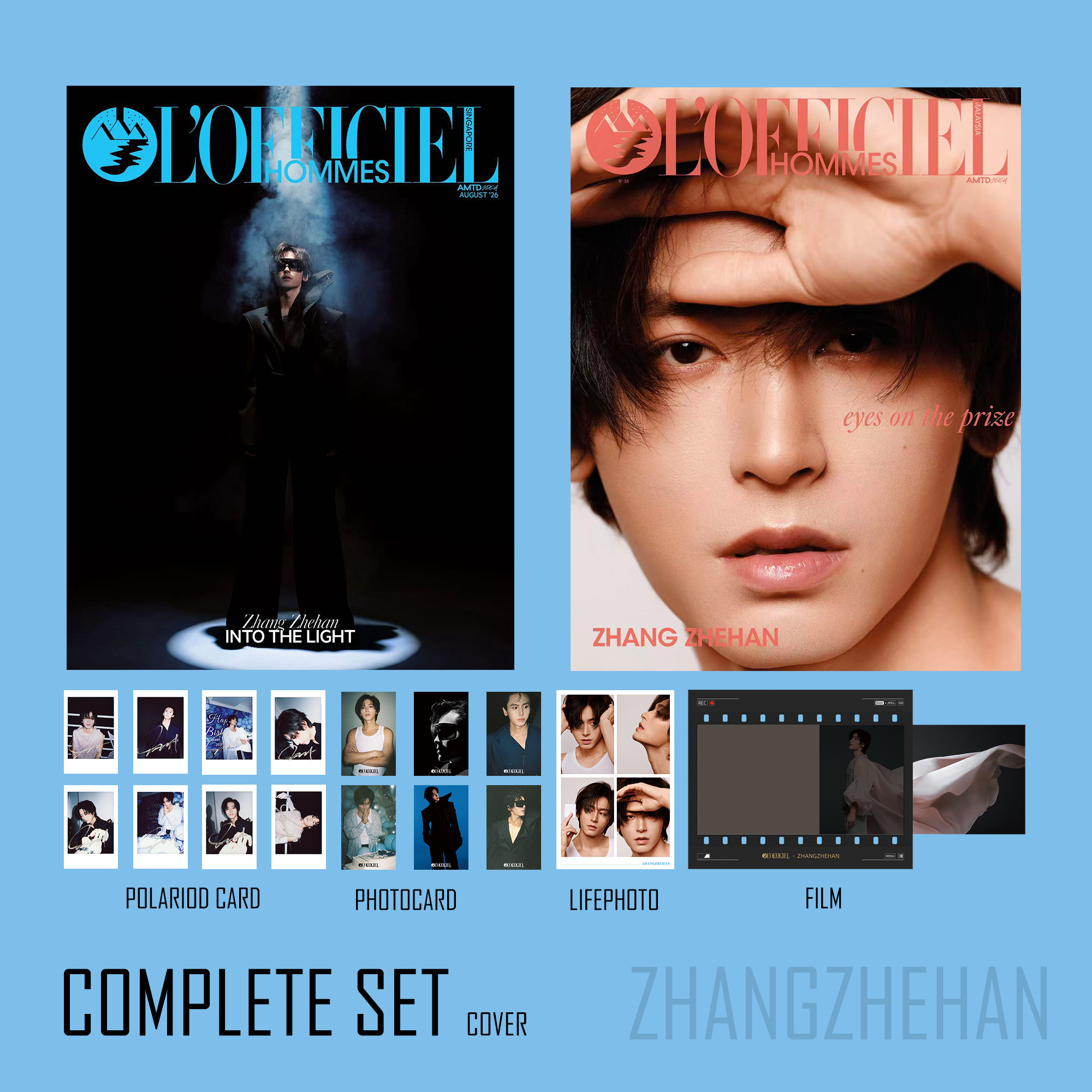 L'OFFICIEL HOMMES 2026 张哲瀚封面(A+B)