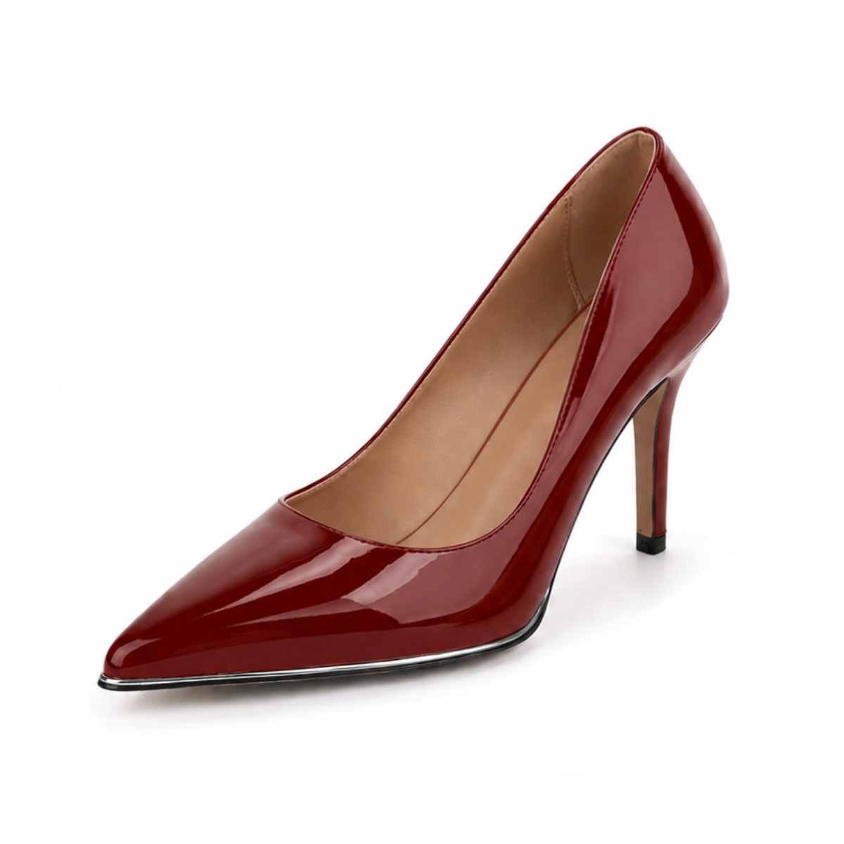 Pointed Toe Patent Leather Stiletto Pumps