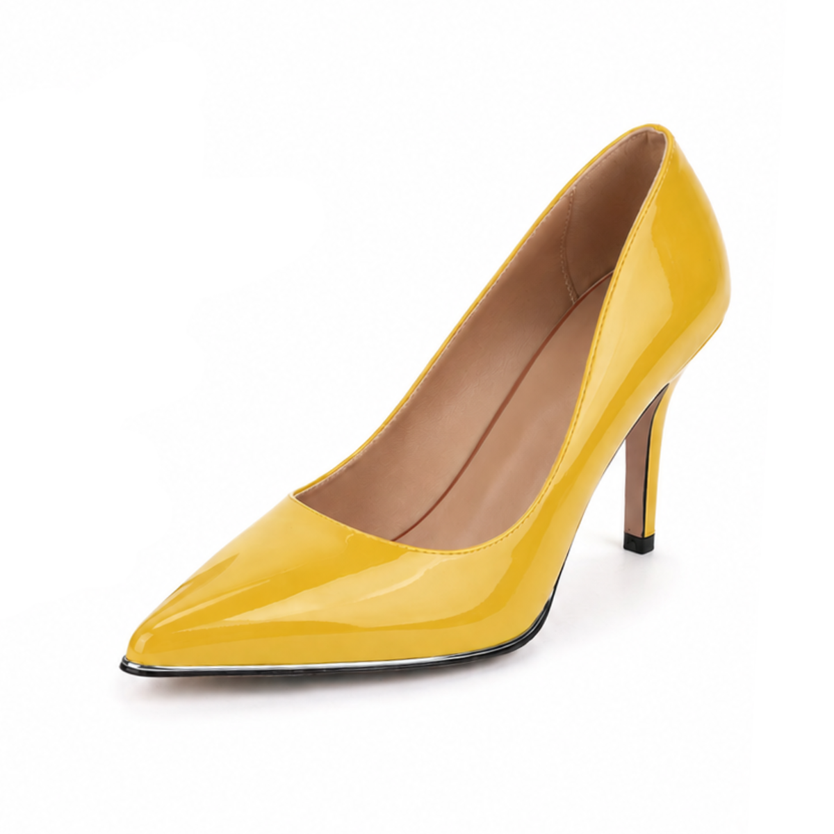Pointed Toe Patent Leather Stiletto Pumps