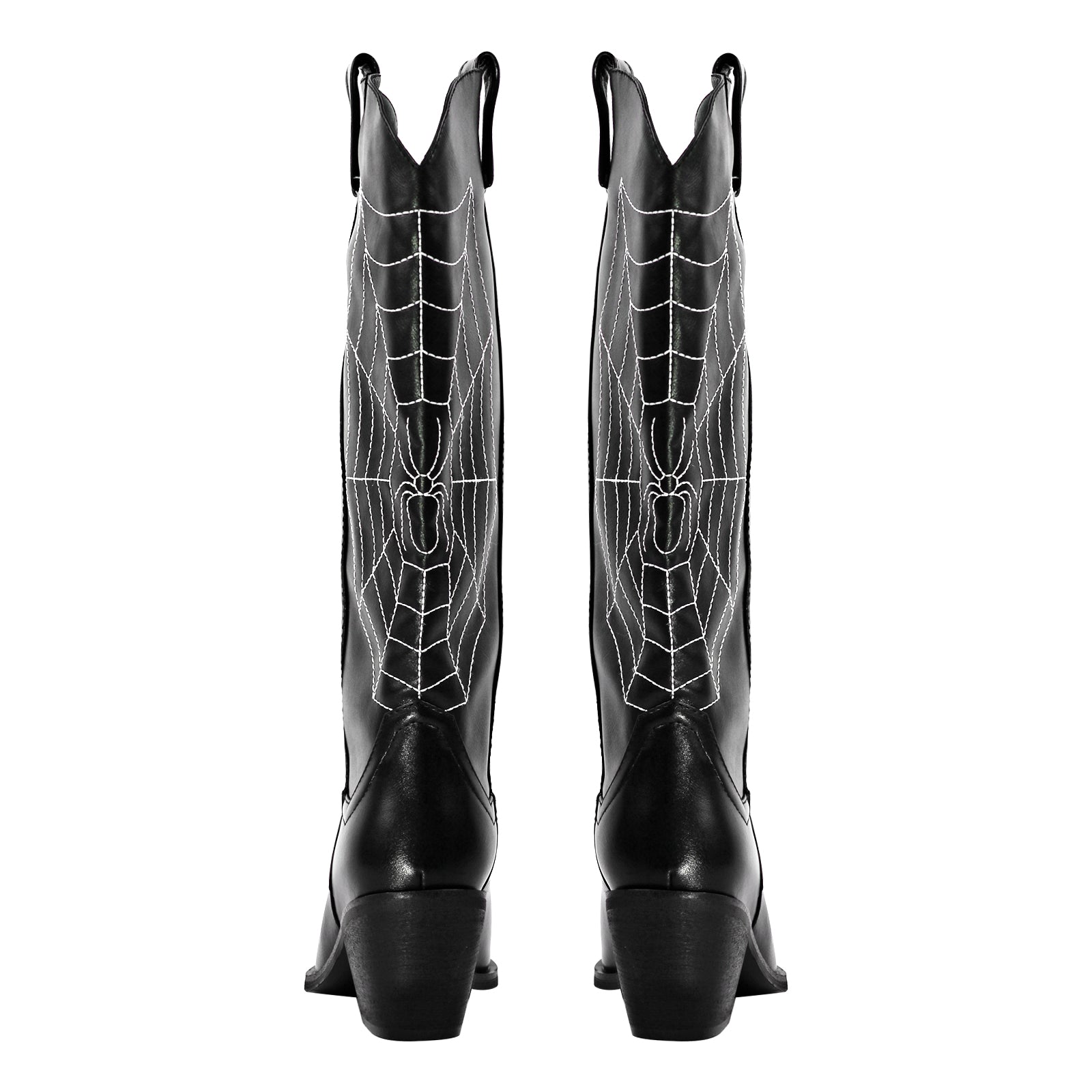 Embroidery Spider Webs Mid-Calf Boots – Missheel