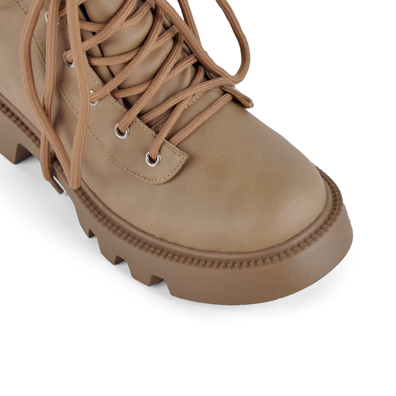 Pocket Lace-up Chunky Heel Moto Ankle Boots