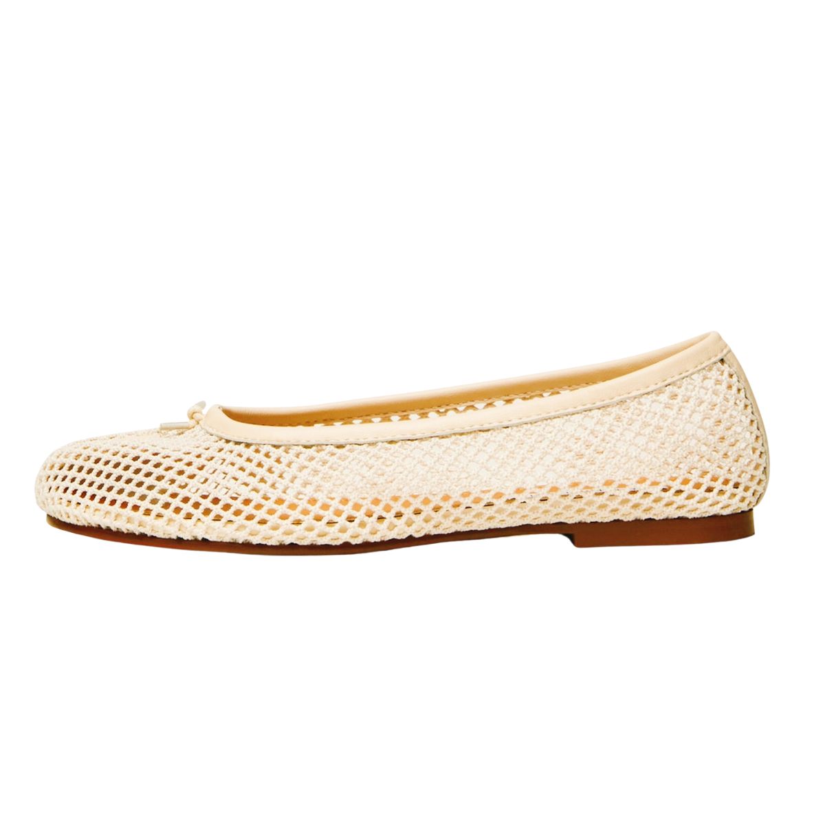 Round Toe Mesh Tabi Ballet Flats