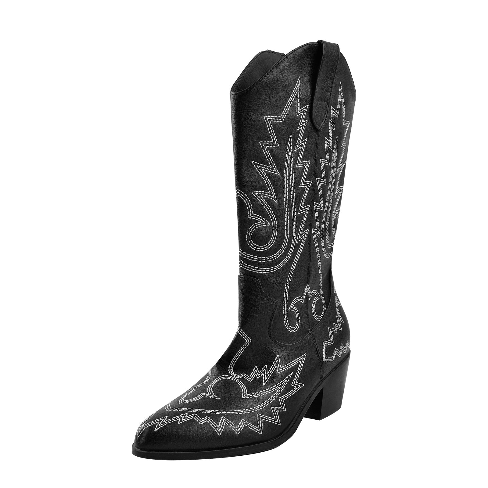 Embroidery Tapered Heel Western Boots