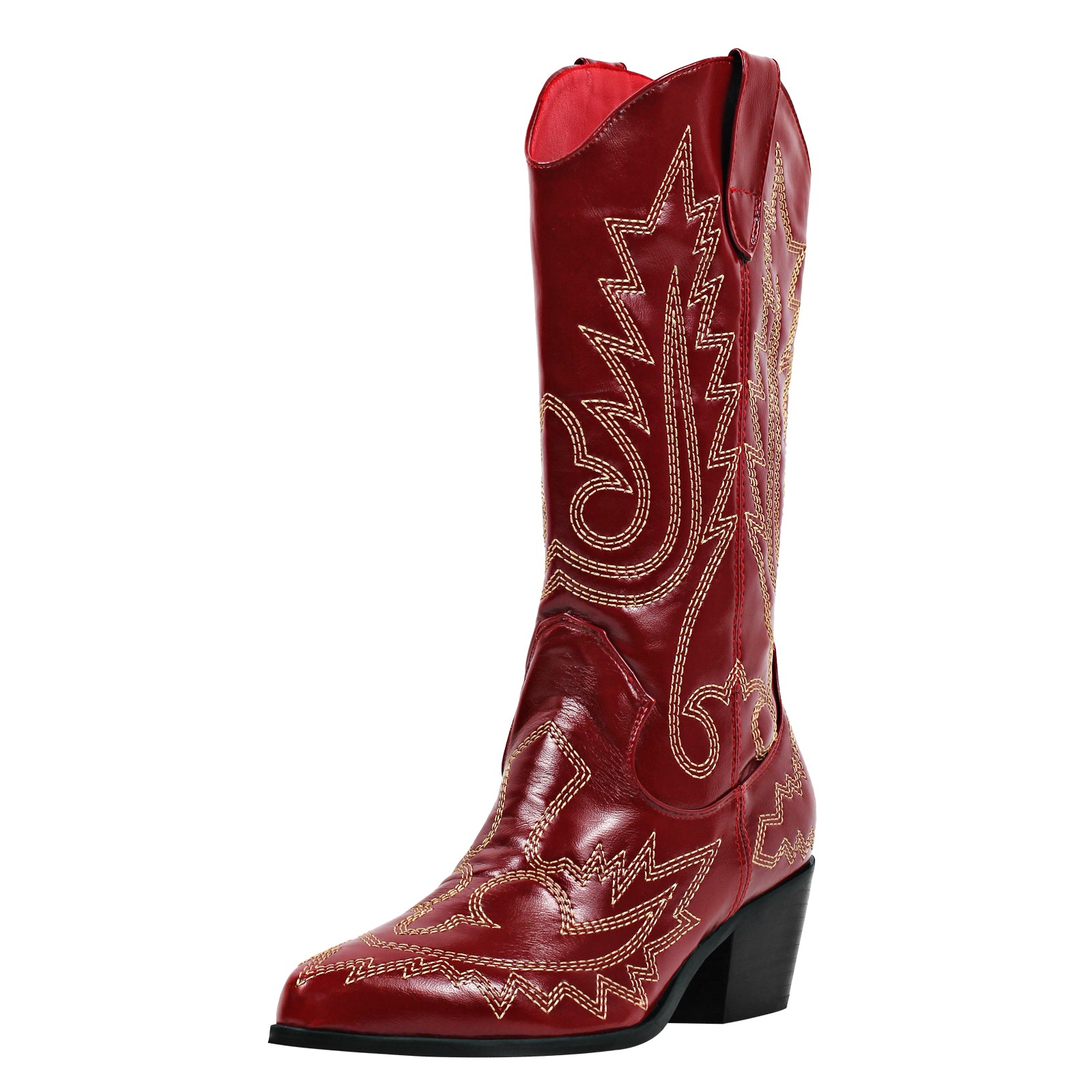Embroidery Tapered Heel Western Boots