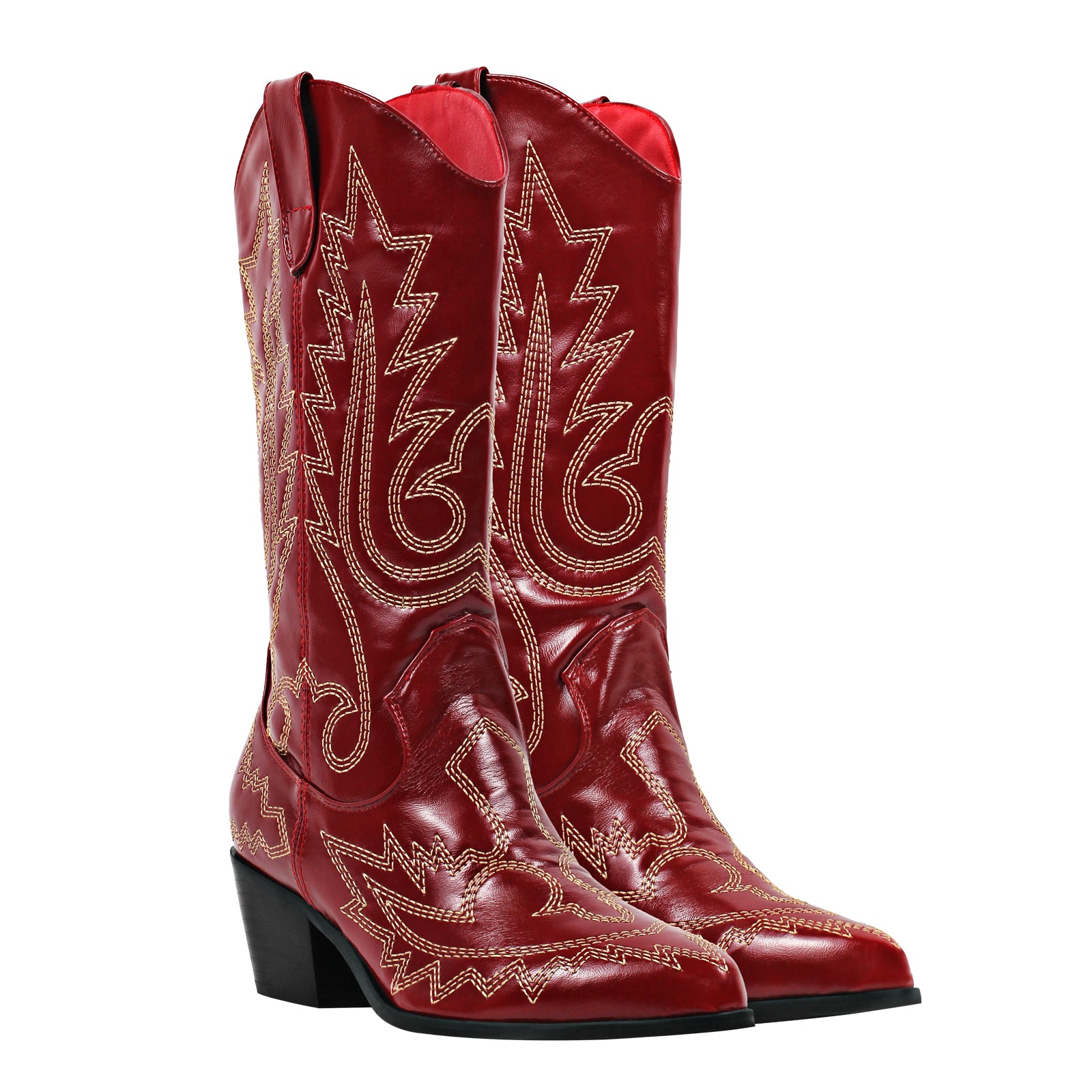 Embroidery Tapered Heel Western Boots
