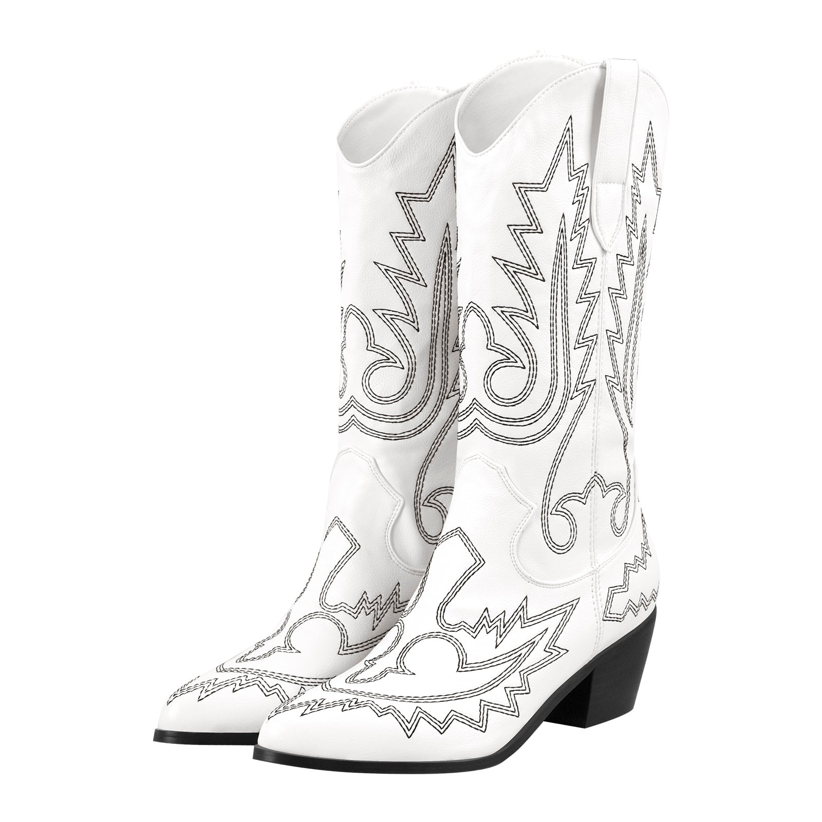 Embroidery Tapered Heel Western Boots