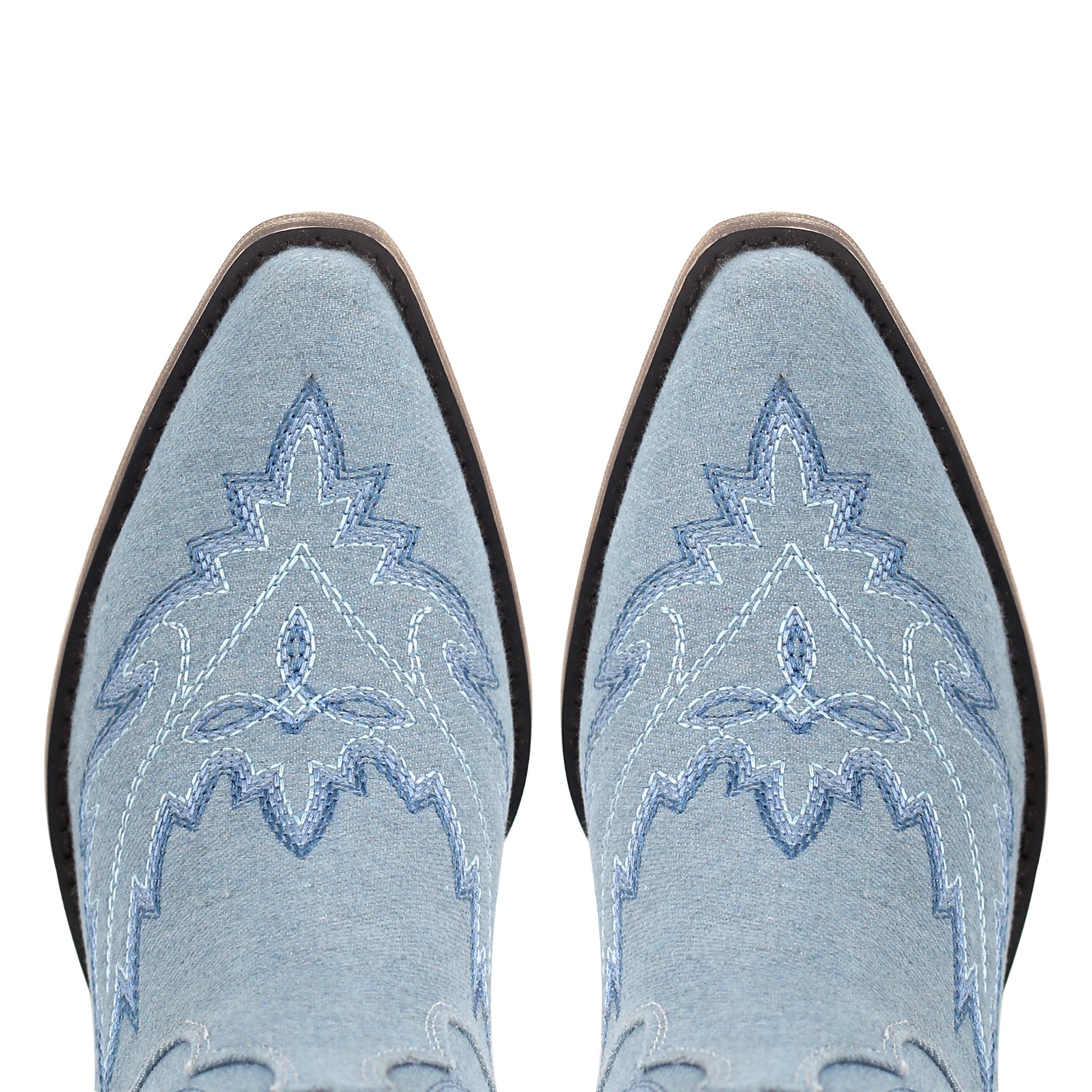 Embroidery Knee High Lace-up Western Boots