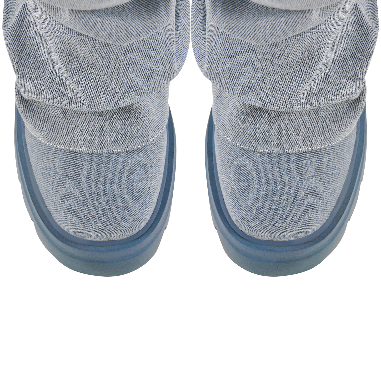 Denim Platform Removable Mid-Calf Boots