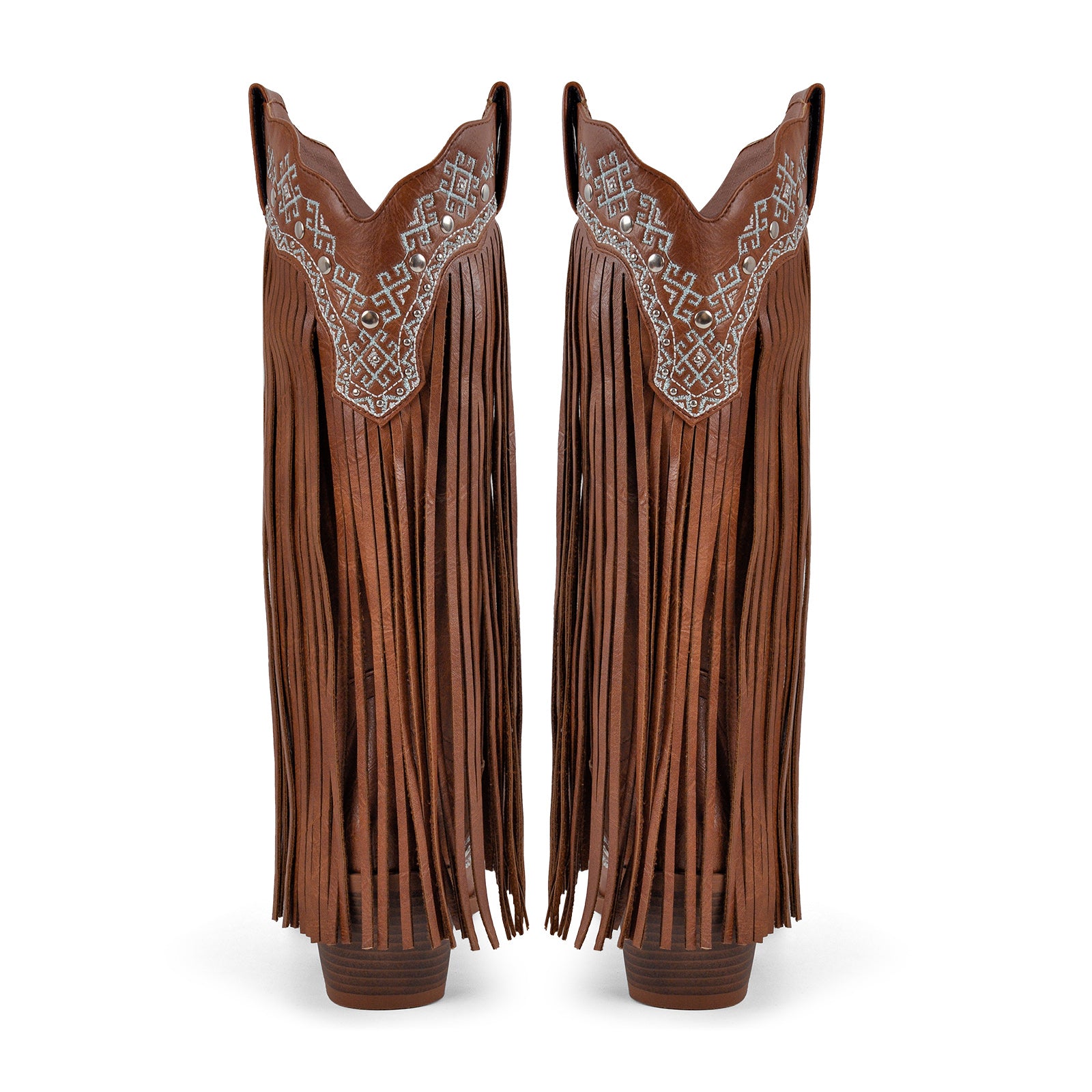 Embroidery Fringe Knee High Western Boots