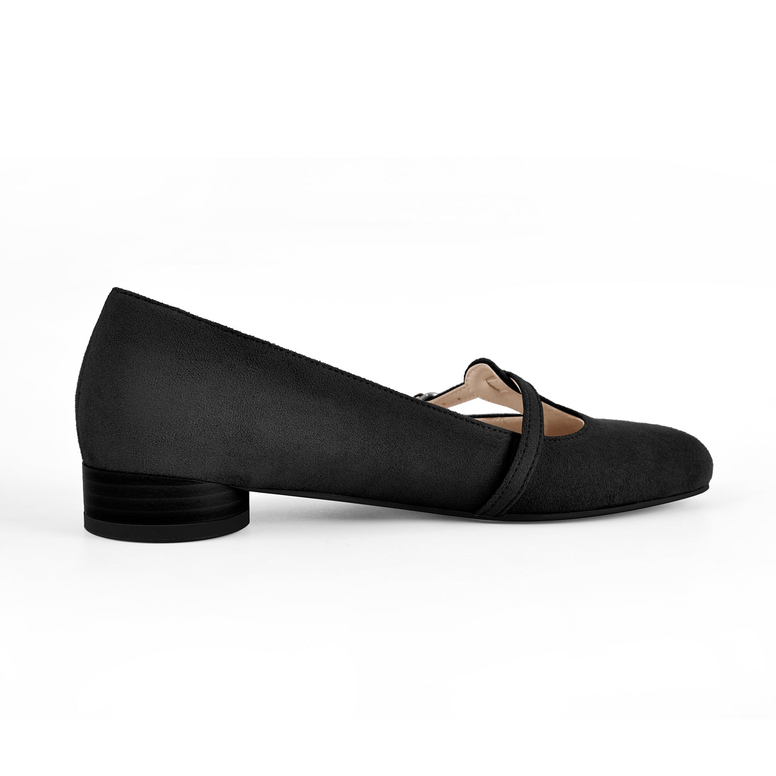 Square Toe Suede Slip-on Round Heel Flats