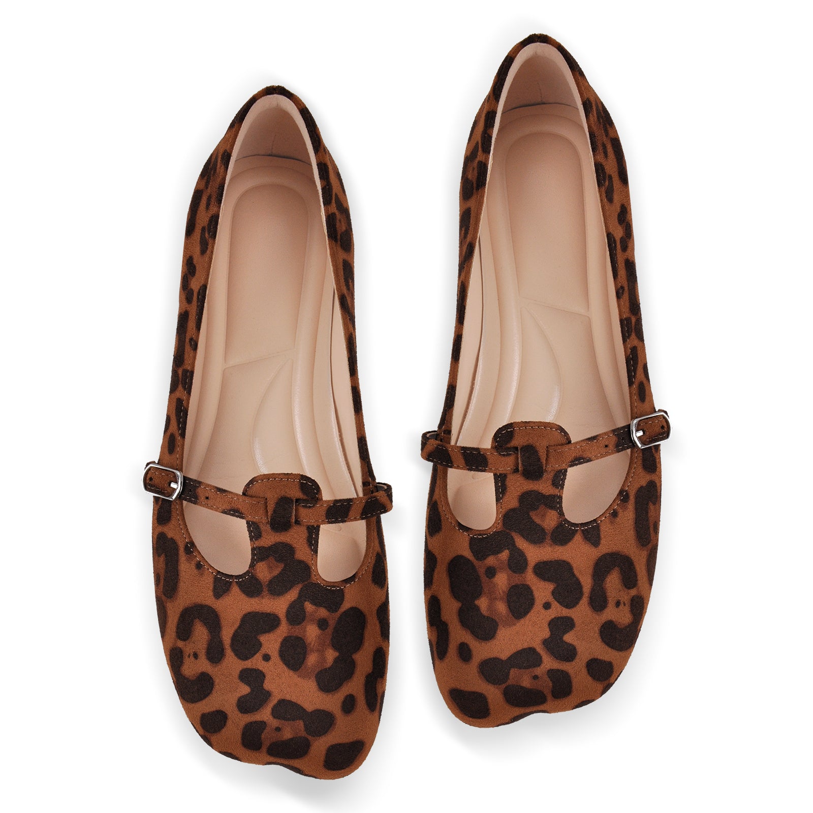 Square Toe Suede Slip-on Round Heel Flats