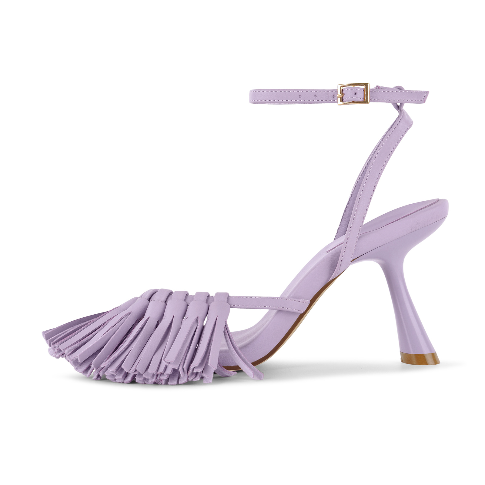 Square Toe Fringe Flip Flops Ankle Strap Sandals