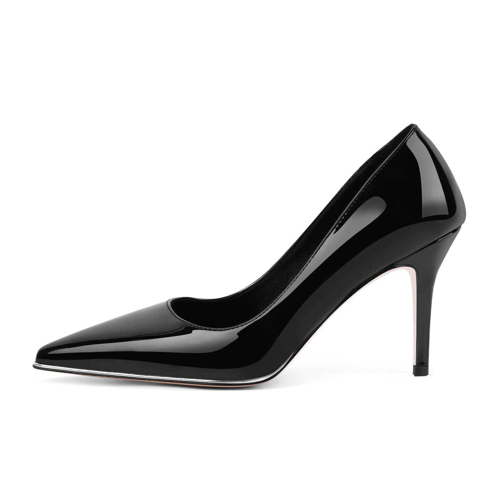 Pointed Toe Patent Leather Stiletto Pumps