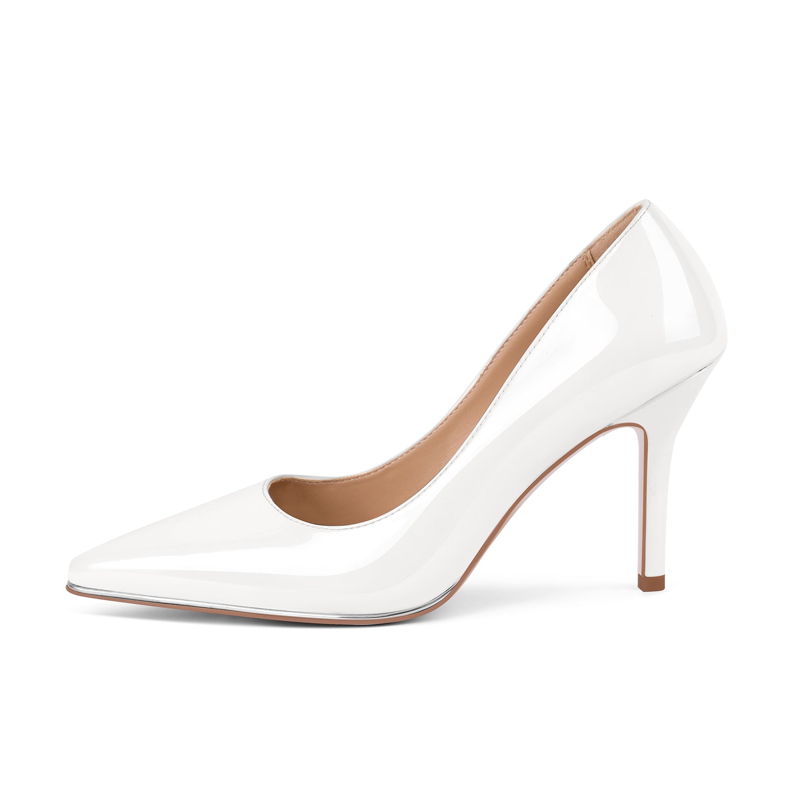Pointed Toe Patent Leather Stiletto Pumps