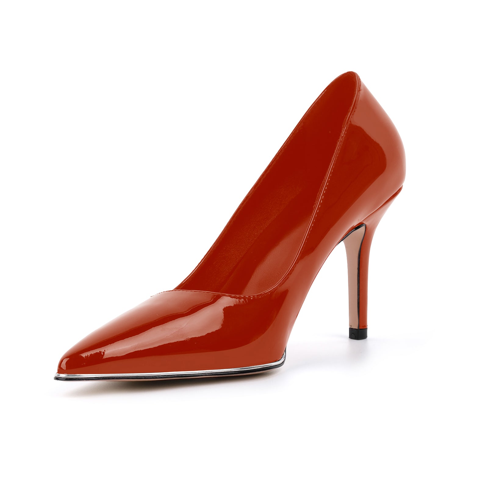 Pointed Toe Patent Leather Stiletto Pumps