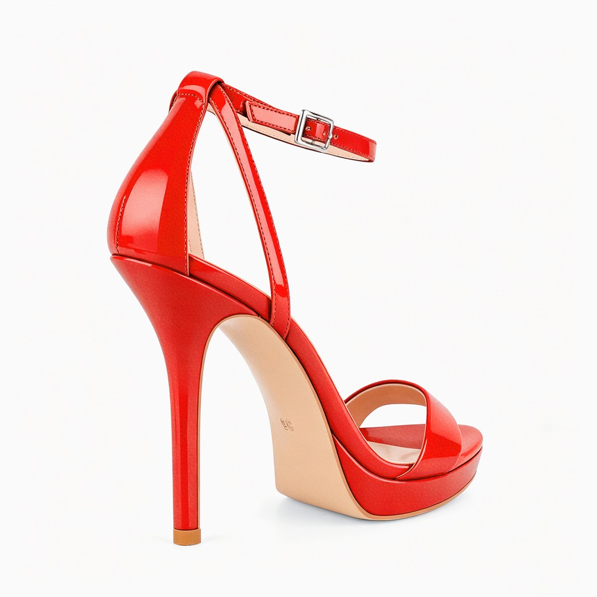 Low Platform Ankle Strap Stiletto Sandals
